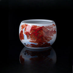 Jingdezhen ceramic cornucopia, "Lucky Fortune" ornament, attracts wealth and fortune, large craft, suitable for office and living room