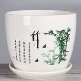 Ceramic flower pots,Green Bamboo large extra large, and jumbo