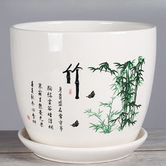 Ceramic flower pots,Green Bamboo large extra large, and jumbo