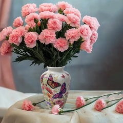 3D puzzle vase, home decoration, blue and white porcelain, vase, living room desk flower arrangement