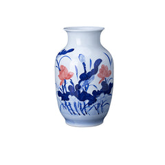 Jingdezhen ceramic crafts, hand-painted lotus vases, winter melon vase ornaments, home decoration, ornament collection
