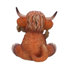 Cute simulated calf ornaments, Scottish Highland cattle resin statues, home holiday decoration gifts