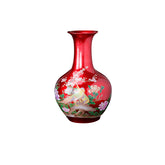 Jingdezhen ceramic vase ornaments, Chinese living room decorations, fine porcelain, large vase red "icing on the cake"