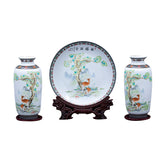 Jingdezhen ceramics double blessing plate and vase