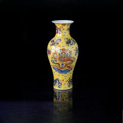 Jingdezhen ceramics new Chinese style home, antique decorations dragon pattern vase - luminous