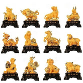 OX Chinese zodiac gifts,complete set of twelve zodiac animals, home decorations, office decorations