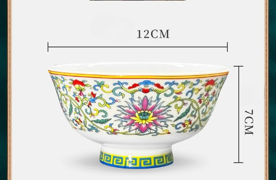 Ceramic tableware dishes Chinese creative DIY rice bowl dishes chopsticks combination logo customization Jingdezhen source factory
