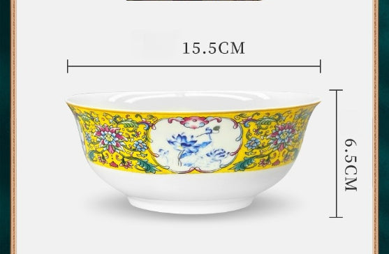 Ceramic tableware dishes Chinese creative DIY rice bowl dishes chopsticks combination logo customization Jingdezhen source factory