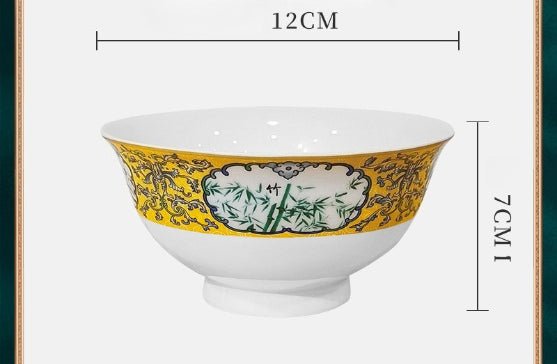 Ceramic tableware dishes Chinese creative DIY rice bowl dishes chopsticks combination logo customization Jingdezhen source factory