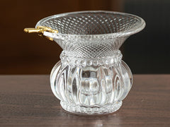 Glass fairness cup-fine lines and first snow，High borosilicate glass fairness cup, thickened glass fair cup, tea dispenser, Kung Fu tea set