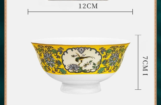 Ceramic tableware dishes Chinese creative DIY rice bowl dishes chopsticks combination logo customization Jingdezhen source factory