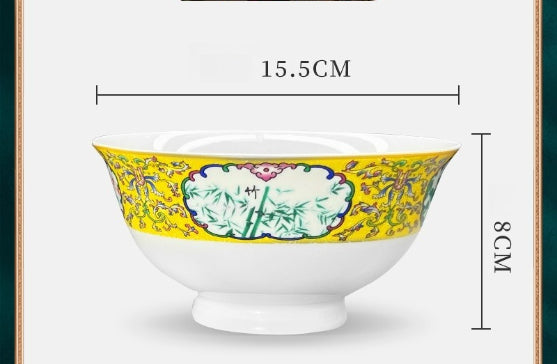 Ceramic tableware dishes Chinese creative DIY rice bowl dishes chopsticks combination logo customization Jingdezhen source factory