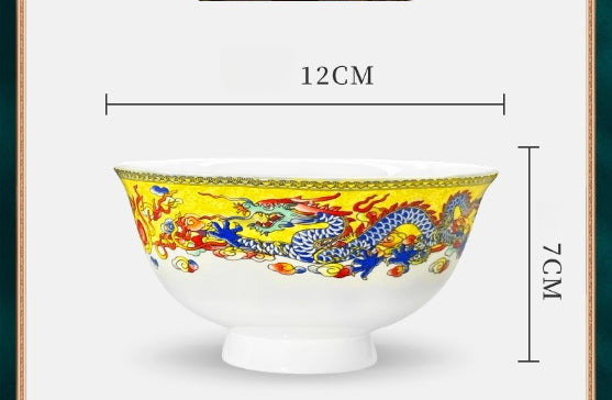Ceramic tableware dishes Chinese creative DIY rice bowl dishes chopsticks combination logo customization Jingdezhen source factory