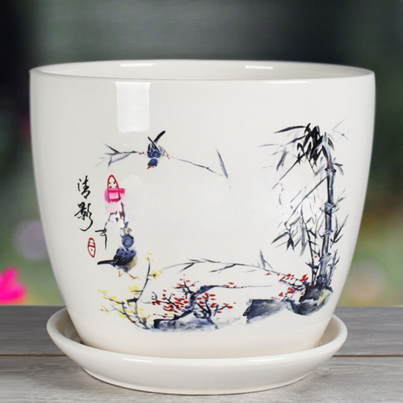 Ceramic flower pots, large, extra large, and jumbo