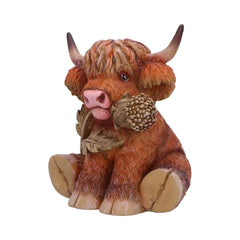 Cute simulated calf ornaments, Scottish Highland cattle resin statues, home holiday decoration gifts