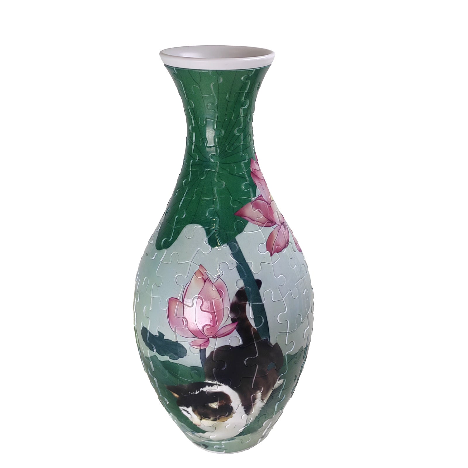 Light luxury high-end vase, puzzle flower arrangement ceramic vase, living room decoration, blue and white porcelain