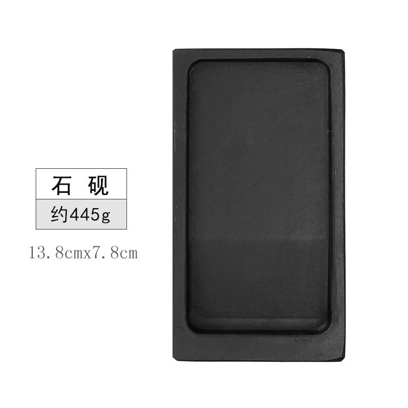 Rectangular inkstone, natural stone, for calligraphy
