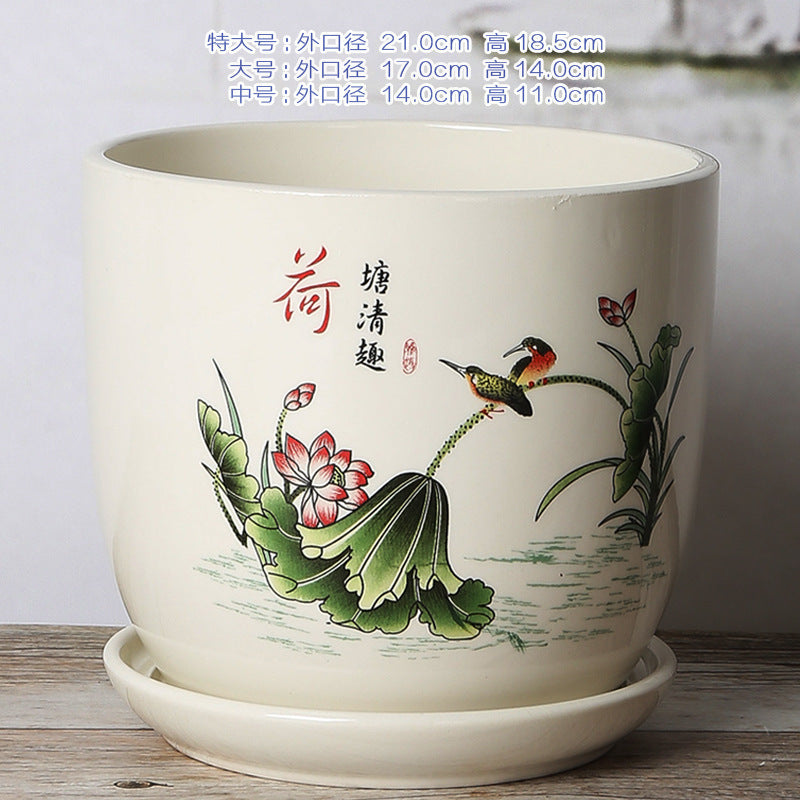 Ceramic flower pots, large, extra large, and jumbo