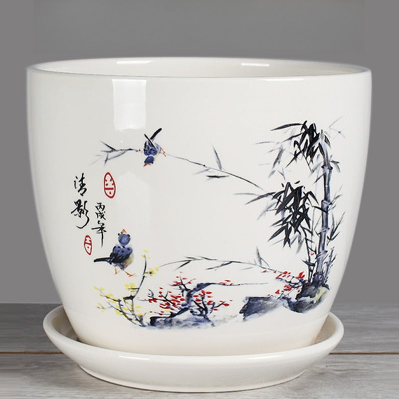 Ceramic flower pots, large, extra large, and jumbo