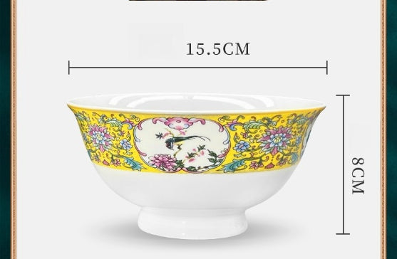 Ceramic tableware dishes Chinese creative DIY rice bowl dishes chopsticks combination logo customization Jingdezhen source factory