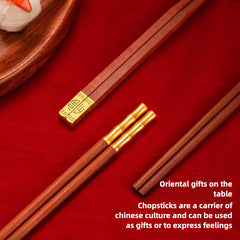 Solid red sandalwood chopsticks, Chinese style home use, natural no paint or wax, national trend style, one chopstick per person for dining