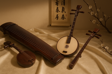 Explore the elegance of Chinese string instruments, from the profound Guqin to the melodic Ruan and Sanxian. Each piece carries centuries of artistry and cultural tradition.