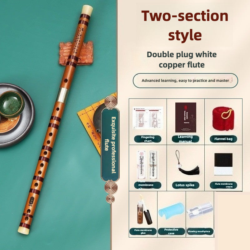 Professional bamboo flute in C major, Chinese style