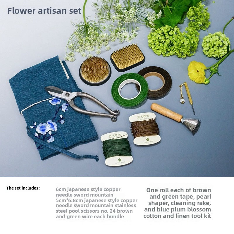 Flower arrangement tool kit for beginners, Jianshan, flower arranger, flower scissors, professional flower shop florist
