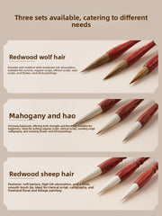 Redwood wolf hair calligraphy brush for beginners