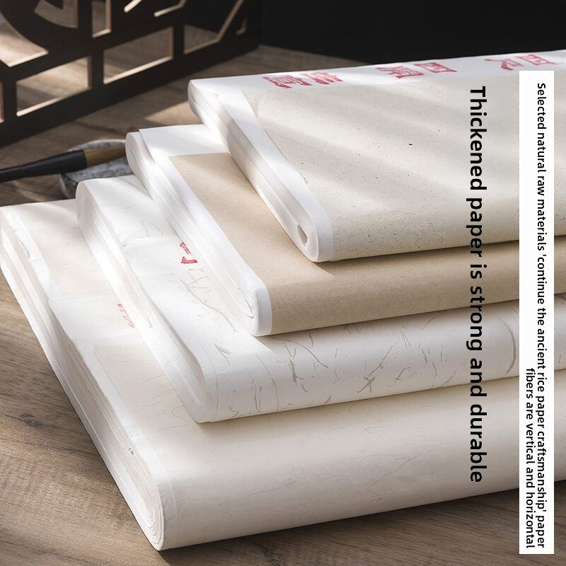 Xuan Paper - Raw，Semi-cooked rice paper for calligraphy practice, Chinese painting, landscape painting, and fine brushwork