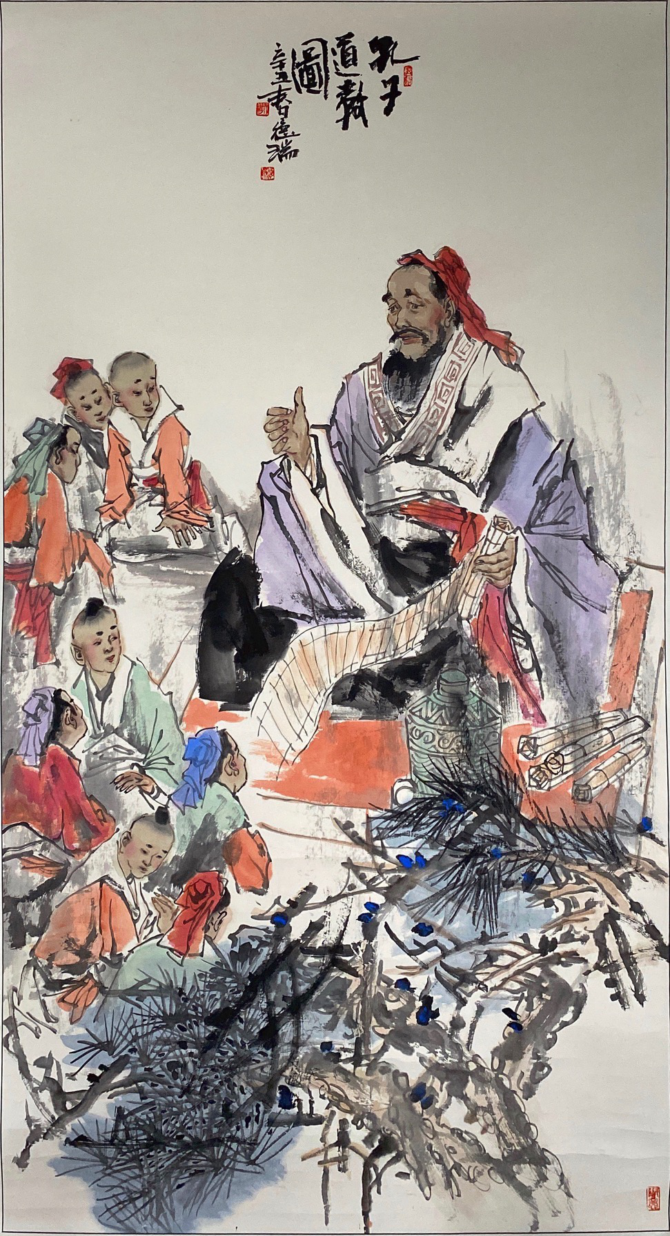 Chinese painting-"Confucius and Taoism"