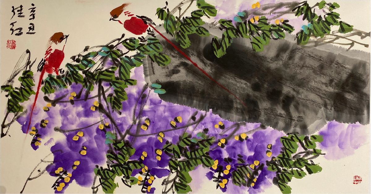 Chinese painting-"Wisteria"