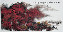 Chinese painting-"Autumn Mountains and Autumn Waters"