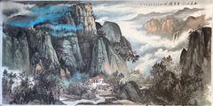 Chinese painting-"Shuimei Mountains and Rivers, China's Heroes"