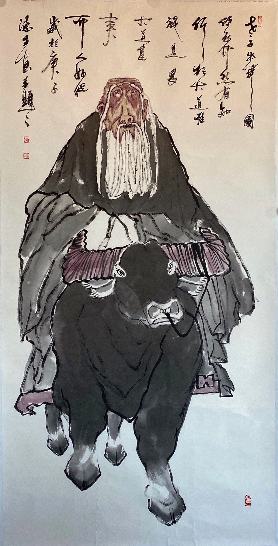 Chinese painting-"The Picture of Lao Tzu Going Out of Customs"