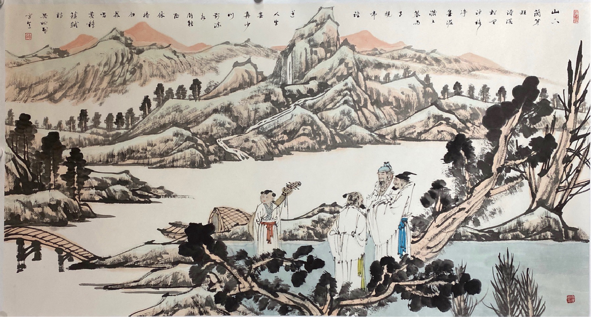 Chinese painting-"Su Shi's Poems"